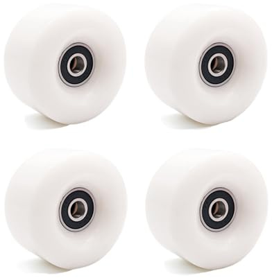 4 Stück Quad-Skate-Ersatz, Inline Skate Teile Räder, Skateboard Rollen 58 * 32mm, Quad Rollschuhe Ersatz Rollen, PU Räder mit Lagern, Longboard Rollen für Außen Innen Doppel Skating Skateboard (Weiß)