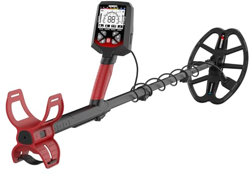 KAIWEETS Détecteur de Métaux Professionnel, Bobine Double-D Étanche IP68, 5 Modes de Détection Avancés, Batterie Rechargeable, Kit Complet avec Pelle Renforcée et Casque, Idéal pour Plage