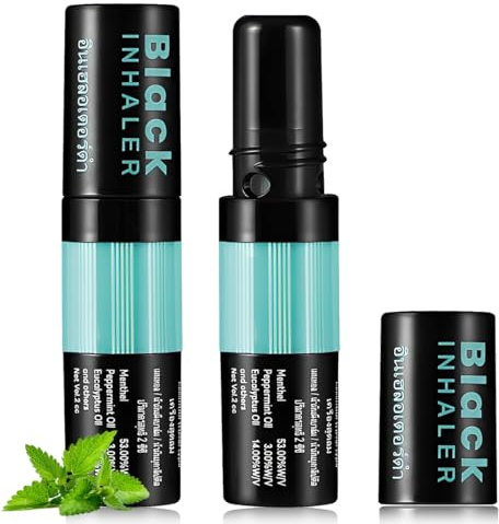 EIROVYA 2-in-1 Nasal Stick 2 Pack,Soulagement Rapide d'un Nez Bouché, Améliore la Respiration et Stimule la Concentration, Fait Avec des Huiles Essentielles et du Menthol,Peut être appliqué localement