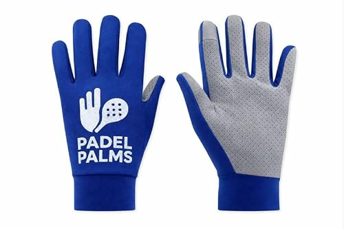 Padel Palms Sport Activity Gloves, In Court Blue, With Added Grip Enhancement and Breathable fabric (Blue, Size Small)