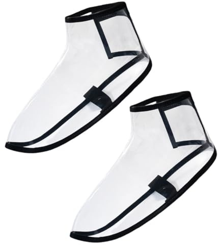 PVC Funda Fácil de Poner Transparente, para Zapatos de Peluquería | Accesorios de Barbería, Mantiene el Cabello Cortado Calzado, para Bartenders y Food Runners