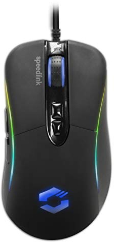 Speedlink SICANOS RGB Gaming Mouse - USB Maus mit RGB Beleuchtung für Büro/Home Office (7 ergonomische, programmierbare Tasten - mit dpi-Schalter bis zu 10000 dpi) für PC/Notebook/Laptop, schwarz