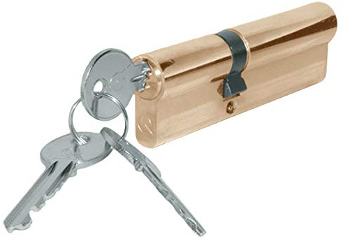 GreenteQ Gamma Double Euro Cylinder - 95mm 45/50 (40/10/45) Polished Brass