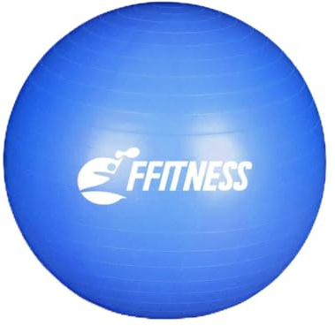 FFITNESS FSTBB85B Total Body Balance Ball für vorweihnachtliche Gymnastik, Big Gymball (55 65 75 85 95 cm) für Core Stability | Bauchmuskeltraining, Widerstand, Stärkung (blau, 85 cm)