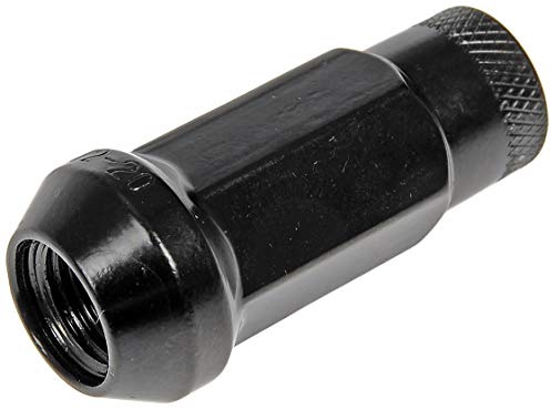 Dorman 713-285A Black Open End Knurled Wheel Nuts Compatible with Select Models, 20 Pack