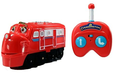 Chuggington EU890701 Radio RC Train Toy, 2-Button Remote Control, with Sounds and Talking Wilson, Red