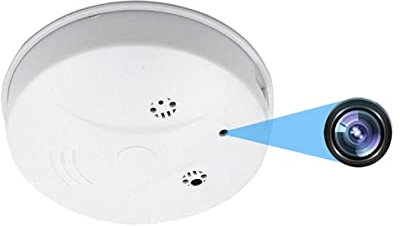 Rilevatore di Fumo Senza Fili dell'Allarme di Fumo 1080P WiFi Camera Smoke Detector Ceiling Wireless Camera Motion Detection Home Security Video Surveillance Remote Monitor (Size : Camera with 64G Ca