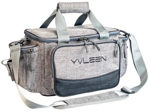 YVLEEN Fishing Tackle Box Bag - Outdoor Large Fishing Tackle Storage Bag - 100% Water-Resistant Polyester Material - Fishing Tackle Bags - Suitable for 3600 Tackle Box