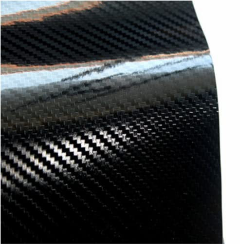 BkWrapping Pellicola Adesiva per Auto Carbonio Nero Lucido 5D, Pellicola Rivestimento Protezione Adesiva, Car Sticker Wrapping (200cm x 150cm)