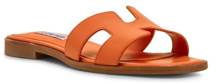 Steve Madden Women's Hadyn Sandal, Orange Leather, 6.5 UK