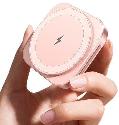 LISEN Pink Wireless Charger for iPhone 16 Magsafe Charger Apple Smartwatch Charging Docks, Travel 3 in 1 Magnetic Wireless Charging Station Pad for iPhone 16 15 Pro Max 13 12 14 Mini Gifts for Women