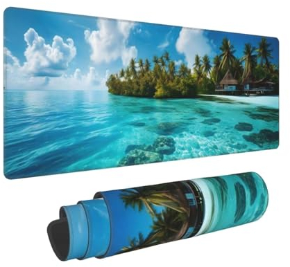 Tapis de Souris, XXL Mouse Mat 1000x500x3 mm, Texturée Résistant à Usure Lavable, Grand Tapis de Souris antidérapant,Convient pour Les Jeux, la Maison et Le Bureau & Affaires (Macaron) V-44