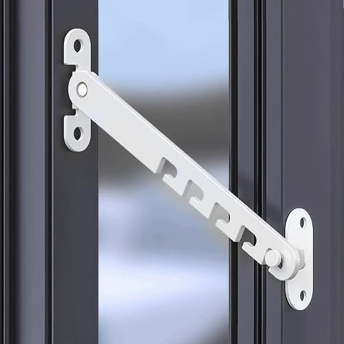SMCEHEYA Window Locks Child Safety Window Restrictors for Upvc Cat Window Guard Aluminum Alloy Window Latch Stay Hold Open Window Opening Restrictors for Home Kindergarten School (16.5cm White)
