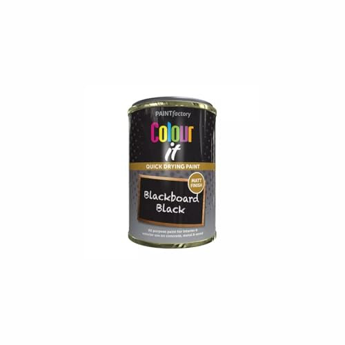PEBBLE HUG Blackboard Black Matt Tin Paint, Easy To Apply, DIY Projects, Perfect For Interior & Exterior Use, Quick Drying, Metal, Wood, Plastic, Home Décor, 300ml, (1 Pcs)