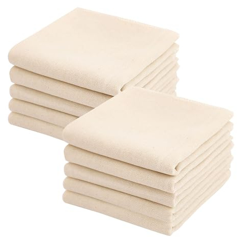 Paños de muselina para cocinar, 10 paños de queso para colar, 50 x 50 cm, paños de muselina reutilizables para colar quesos para colar líquidos, hornear queso