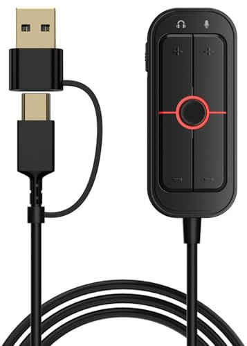 Qsvbeeqj USB externa oberoende ljudkort med lägen för tydligt ljud i spel och multimedieapplikationer
