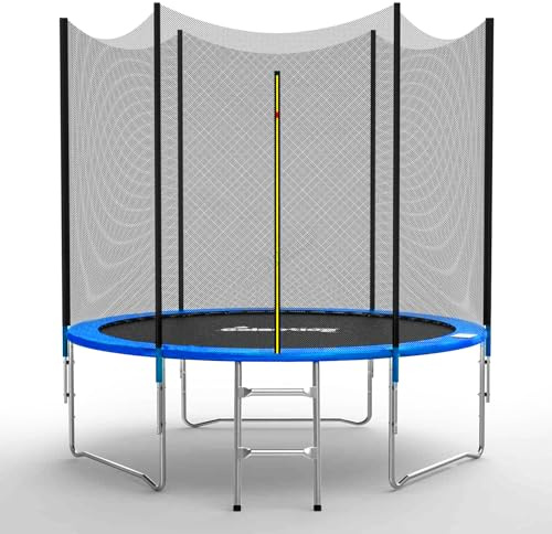 GALACTICA 6FT Round Trampoline Set Outdoor Garden Safety Net Enclosure Spring Jump Mat Padding Ladder GT-TS-05 Blue