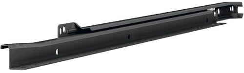Rollschubführung Standard I - Schubladenschiene 300mm mit Kunststofflaufrollen, Auszug bis 25 kg belastbar, Stahl schwarz