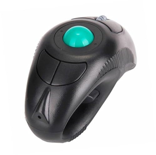 DIYEAH Mouse Trackball Wireless Ergonomico Design Maneggevole per Affaticamento Visivo e Muscolare Compatibile Laptop Nero