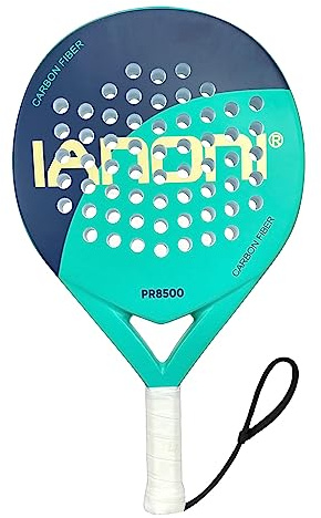 IANONI Padel Racket Carbon Fiber Surface with EVA Memory Flex Foam Core Padel Tennis Racquets Paddle Tennis Racket-8500