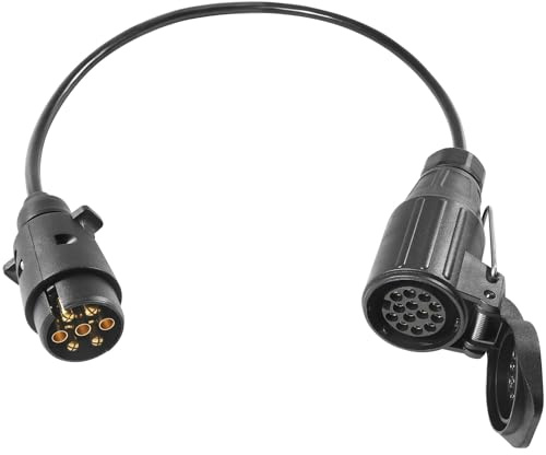 ETUKER 12v 50cm Remolque Cable de Extensión de 7 Polos Cable Adaptador Enchufe Remolque de 7 a 13 Pines