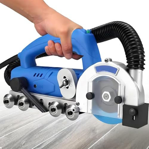 BoTongSiHai Heavy Duty Grout Cleaner Machine 1200W - Electric Grout Removal Tool With Vacuum, 9000r/min, Includes Saw Blades For Efficient Tile Joint Cleaning On Floors & Walls(220V,1.7mm)