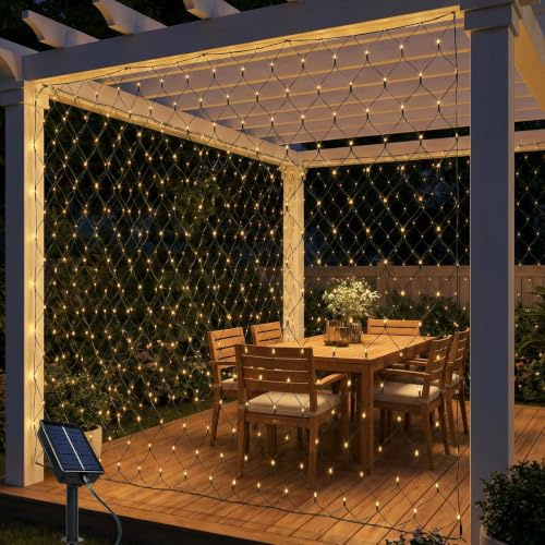 Liyade Solar-Lichternetz 2 x 2 m, 144LED, 8 Modi