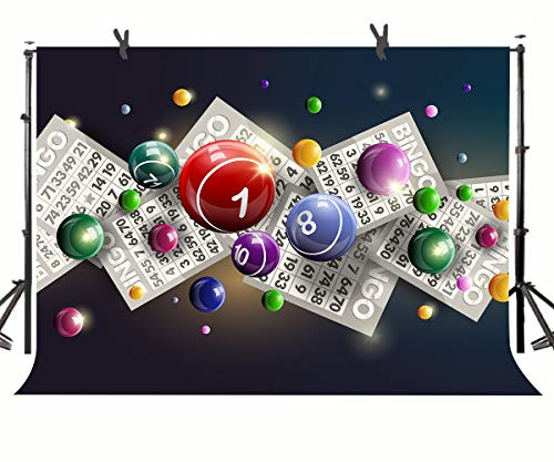 SSCSTS 9x6ft Lottery Photography Background Winning Ball Bingo Backdrop Photo Props LYST633