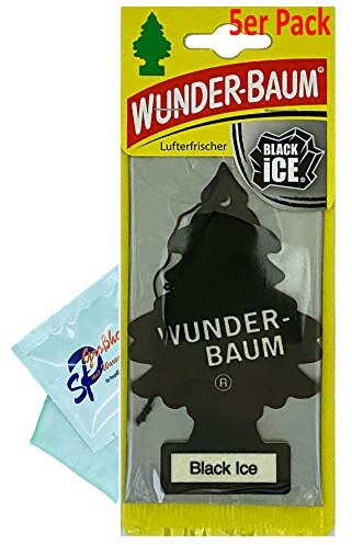 Underbar blomma 5 stycken Black Ice Underbar träd luftrenare doftträd original inkl. 1 x gratis ros (svart iss)