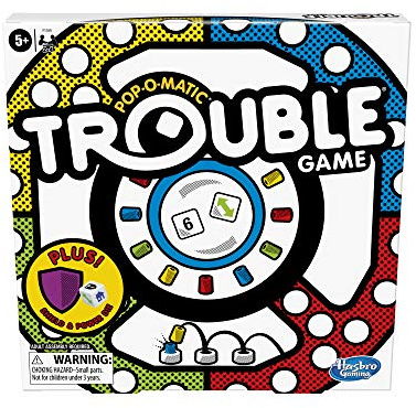 Hasbro Gaming Trouble Board Game, Includes Bonus Power Die and Shield, Family Game for 2-4 Players, Ages 5 and Up (Amazon Exclusive)