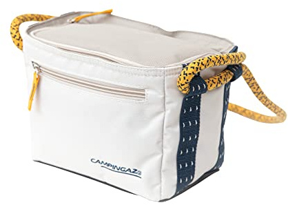 Campingaz Jasmin Box, borsa termica piccola, capacità 3L, refrigerazione fino a 6 ore, spazio per 6 bottiglie da 0,33L, isolante compatta, da picnic, portapranzo, in materiale riciclato, White