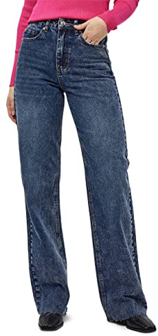Desires Koral Wide Leg Jeans, Jeans de pierna ancha Mujer, Azul (Dark Blue), 34
