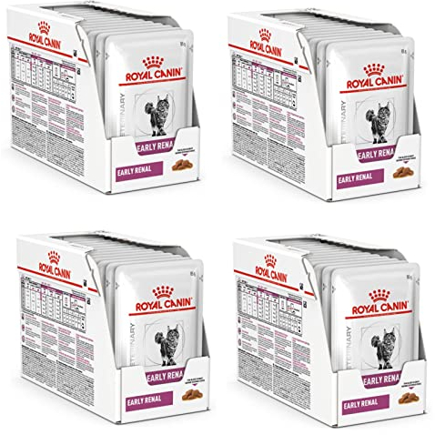 Royal Canin Veterinary Early Renal | 4er Pack | 4 x 12 x 85 g | Diät-Alleinfuttermittel für Katzen | Zur frühen Unterstützung der Nierenfunktion | Mit moderatem Phosphorgehalt
