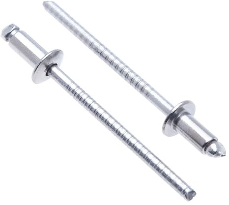 3.2mm x 10mm Rivetti Ciechi in Acciaio Inox A2, Confezione da 50 – AISI 304 Rivetti per Metallo, Rivetto Cieco a Testa Bombata, Rivetti Pop per Carrozzeria, Chiusura in Metallo – Spingere i Rivetti