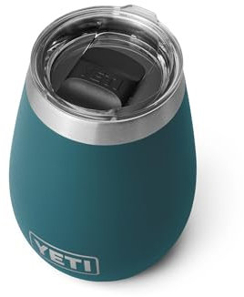 YETI Rambler 10 oz Wine Tumbler, Vacuum Insulated, Stainless Steel with MagSlider Lid, Agave Teal