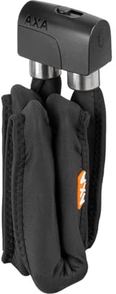 AXA Foldable 8-130 Faltschloss – Länge 130 cm – Stahlglieder 8 mm – Sicherheitsstufe 10 – Inkl. Halterung – Mit 2 Schlüsseln, Schwarz