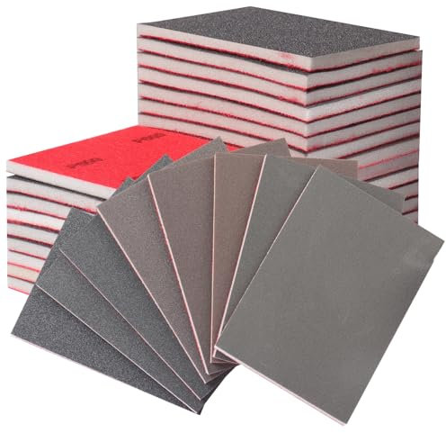 STEBRUAM 24 Esponjas de Lijado,Grano 180/320/400/600/800/1000/2000/3000