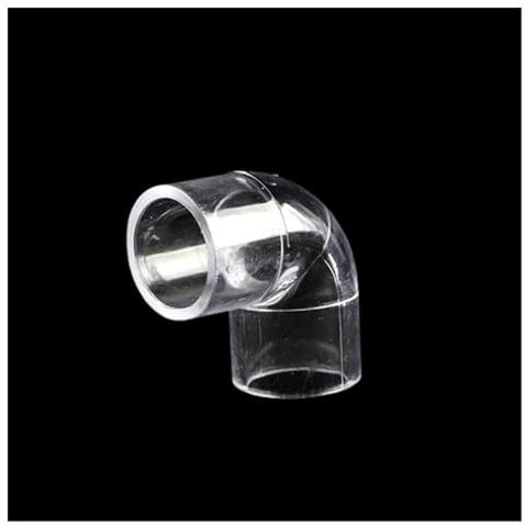 Hose Connectors,2pcs Transparent Acrylic 90 Degree Elbow Connectors, Acrylic Elbow L-Shaped Pipe, Fish Tank Garden Water Pipe Connector(16mm)