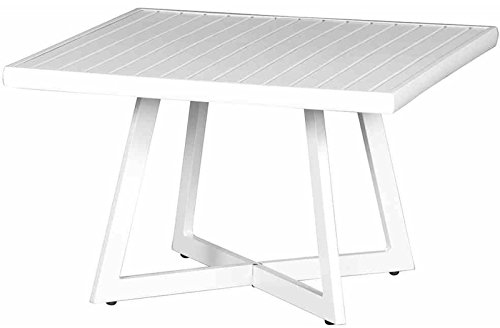 Siena Garden Loungetisch Alexis, Aluminium, Zwei versch. Farben, ca. 70x70 cm weiß