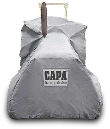 CAPA® Traktorskydd TC-02 storlek M – ventilerande och vattenavvisande skydd för (gammalbil) traktorer – UV-beständig, grå – 330 × 170 × 170 cm