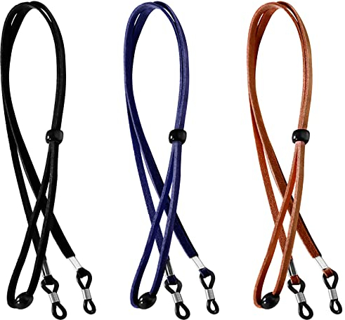 Qufiiry Laccio Occhiali, 3 Pezzi Cordino Occhiali, Catena Occhiali Donna, Catenella per Occhiali, Laccetti per Occhiali, Laccetto Occhiali, per La Maggior Parte Degli Occhiali(Multicolore)