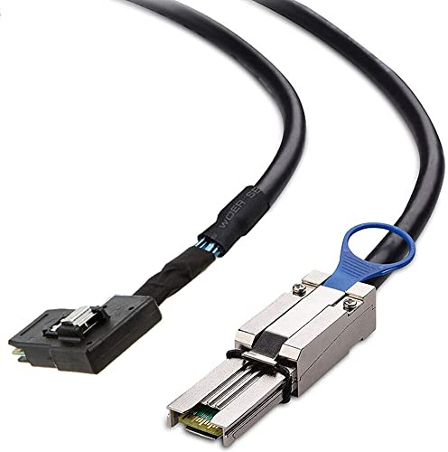 Tillåten MINI SAS SFF-8087 rätt till SAS SFF-8088 server höghastighetsanslutningskabel (1 m, svart)