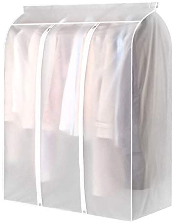 Sunydog Funda Protectora de Ropa para Ropa,Cremallera Completa Bolsa de Almacenamiento de Ropa Colgante Translúcida a Prueba de Polvo Bolsa de Almacenamiento Colgante Impermeable para Armario