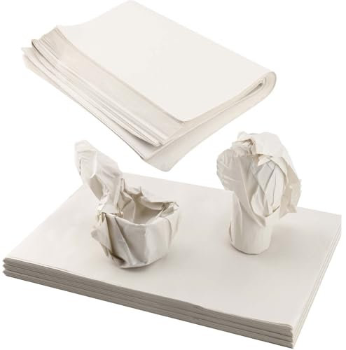 JAPCHET 400 Sheets A3 Newspaper Offcuts Paper, 42 x 29.7cm White Newspaper Print Paper, Removal Packing Paper for Wrapping, Crafting, Moving