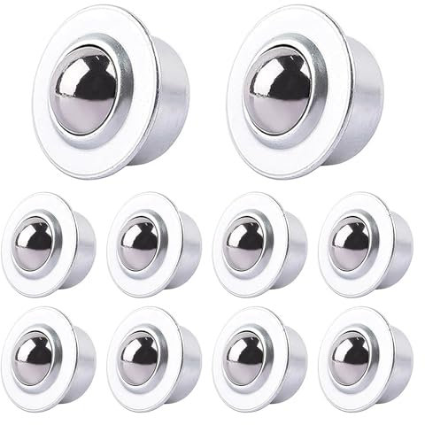 10 Pezzi Trasferimento di sfere in acciaio inox Rotelle universali a sfere Cuscinetto trasportatore Rotelle universali per mobili