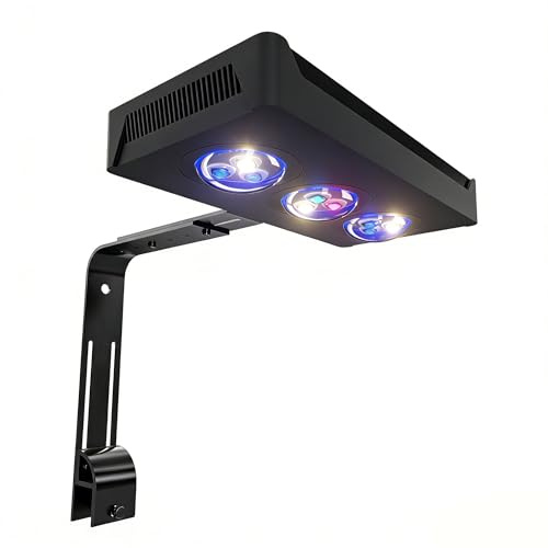 Ahareef 35W Full Spectrum Reef LED Light for SPS/LPS Corals – Dimmable Aquarium Light with Sunrise, Sunset & Moonlight Modes – Perfect for Saltwater & Nano Reef Tanks (10-24 Inch, up to 40 Gallons)
