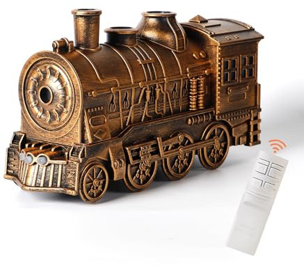 Diffusore di Oli Essenziali a Forma di Treno, Diffusore di Aromaterapia a Nebbia Fredda 2 Luci e 2 Modalità di Nebbia, Spegnimento Automatico per Camera da Letto, Soggiorno Ultrasonic Aroma Diffuser