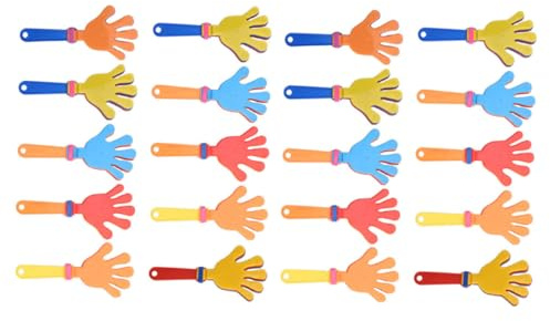 ibasenice Aplaudidor De Mano Plástico Pequeño 19 Cm, 20 Piezas Para Fiestas y Animaciones, Juguete Para Niños, Herramienta Para Celebrar y Eventos Sociales