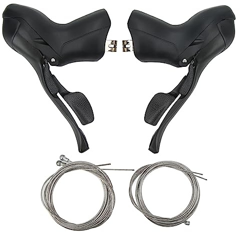 plplaaoo Ensemble de leviers de Frein de vélo, Alliage d'aluminium Durable, 2x8 Vitesses, poignées de Frein pour vélos de Route, véhicules avec poignée en PVC, diamètre d'installation de