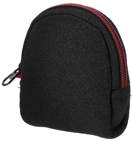 STAHAD Estuche Portátil para Filtros de Lente Redondo, Bolsa de Neopreno Negra Tamaño S Cremallera, Protección para Lentes de Cámara y Accesorios, Adecuado para Estilo Estilo Aleatorio
